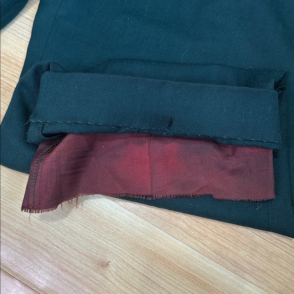 Vintage High Rise Pleated Dark Green Wool Pants Size 14P (see measurements) - Picture 10 of 10